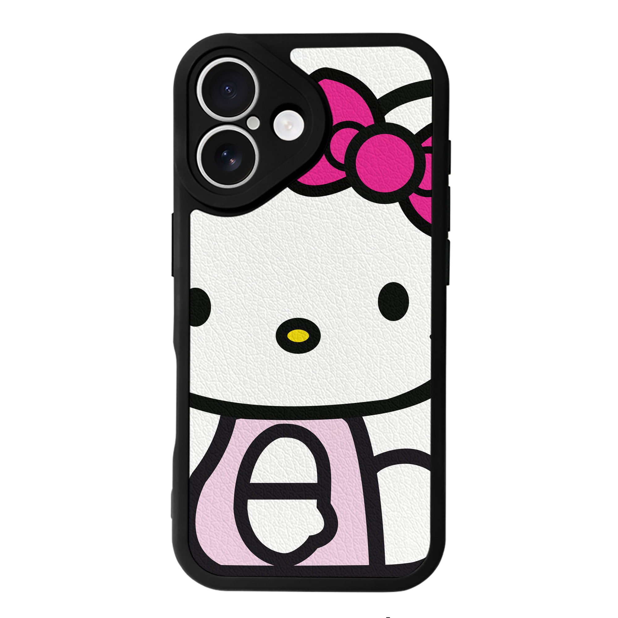 （画像用） Hello Kitty ハローキティ 【iPhone 16シリーズ対応】シリコンスマホケース（レザー調） 材質：シリコン